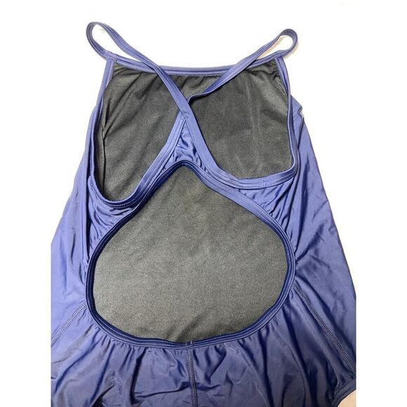 TYR womans Solid Maxfit Swimsuit Size 42 Navy Blue - Picture 6 of 10